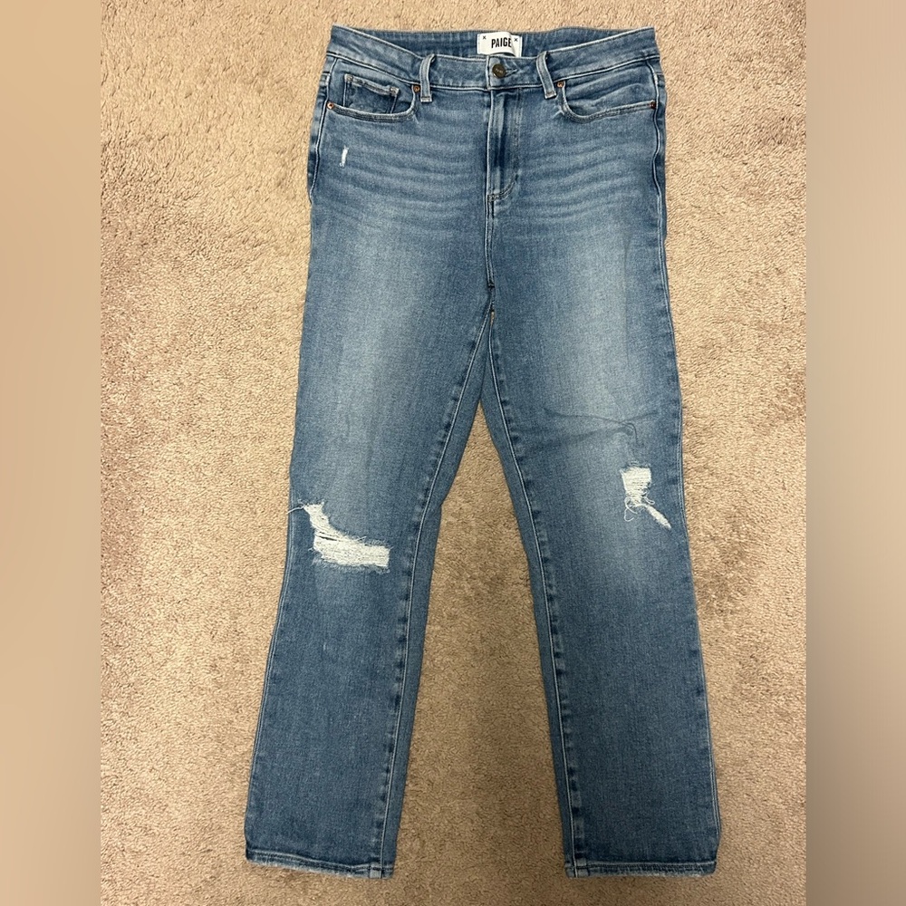 Paige Cindy straight leg jeans, cropped length, size 29 - Picture 3 of 10